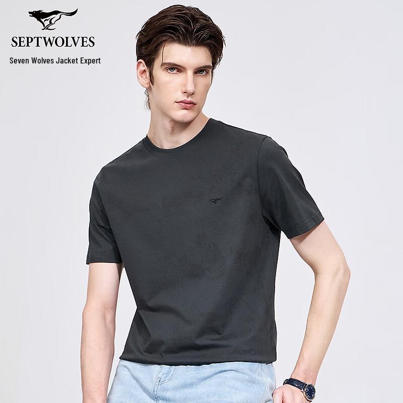 

Septwolves Men s Cooling Cotton Blend Short-Sleeve T-Shirt L