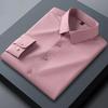 Camicie da Uomo di Alta Gamma, Serie Uomo Seta di Gelso, Camicie Casual a Maniche Lunghe, Drappeggio Estivo Ghiacciato, Camicie Senza Stiro