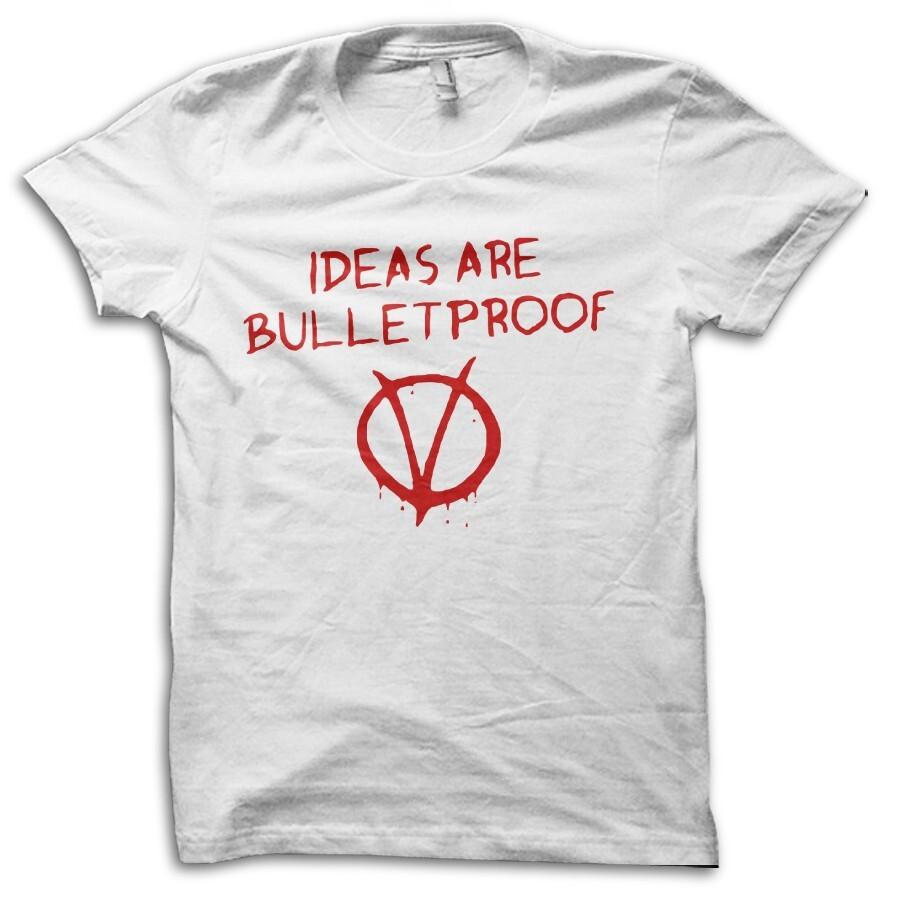 Ideas Are Bulletproof Hacker Vendetta Movie Parody T-Shirt M5790