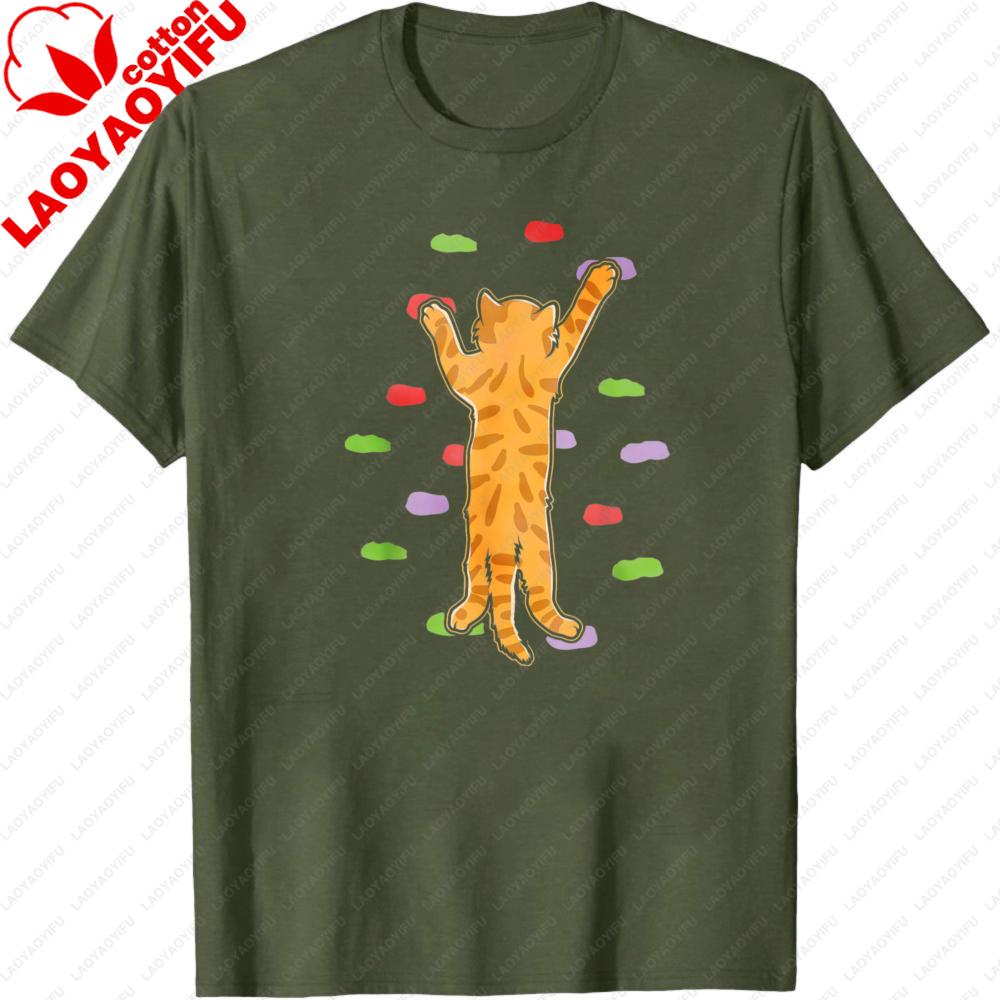 Cat Pattern Cotton Short Sleeve Top Men TShirt Summer Cat Lover Unisex Tees Streetwear Gift Idea Daily Wear Clothing