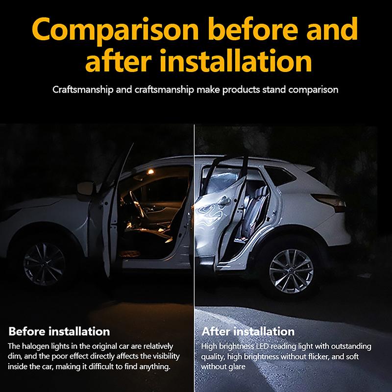 1Pcs  Car Interior Reading Universal Accessories Led 24/36/48Leds Options Lamps Ceiling Lights Dome Lamp