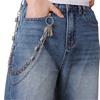 1/2 Layer Long Metal Belt Chain Rock Punk Hook Trousers Pant Waist Link Wallet Chain Belts Keychain Ring Clip Keyring