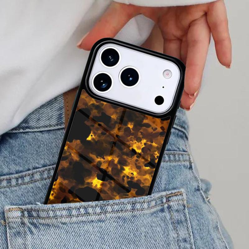 Tortoise Shell Pattern Phone Case for iPhone 17ProMax 12 13 14 15 16e 17 Pro Max Plus Air Cover