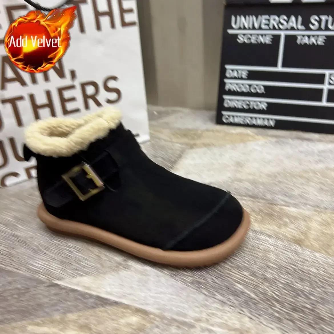 

Fashion Woman Shoes Retro Plus Warm Booties Ankle Snow Boots for Women Designer Luxury Spring 2024 Work Winter Waterproof Non Slip Anti 40