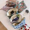 Cotton Ladies Travel Storage Lipstick Bag Retro Flower Women's Cosmetic Bags Cute Design Girls Pencil Case Makeup Bag Handbags