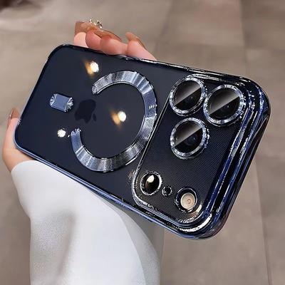 Comes with Lens Film for IPhone 17 Promax Phone Case, Electroplated Magnetic Suction for Apple 16 All Inclusive Soft Cover