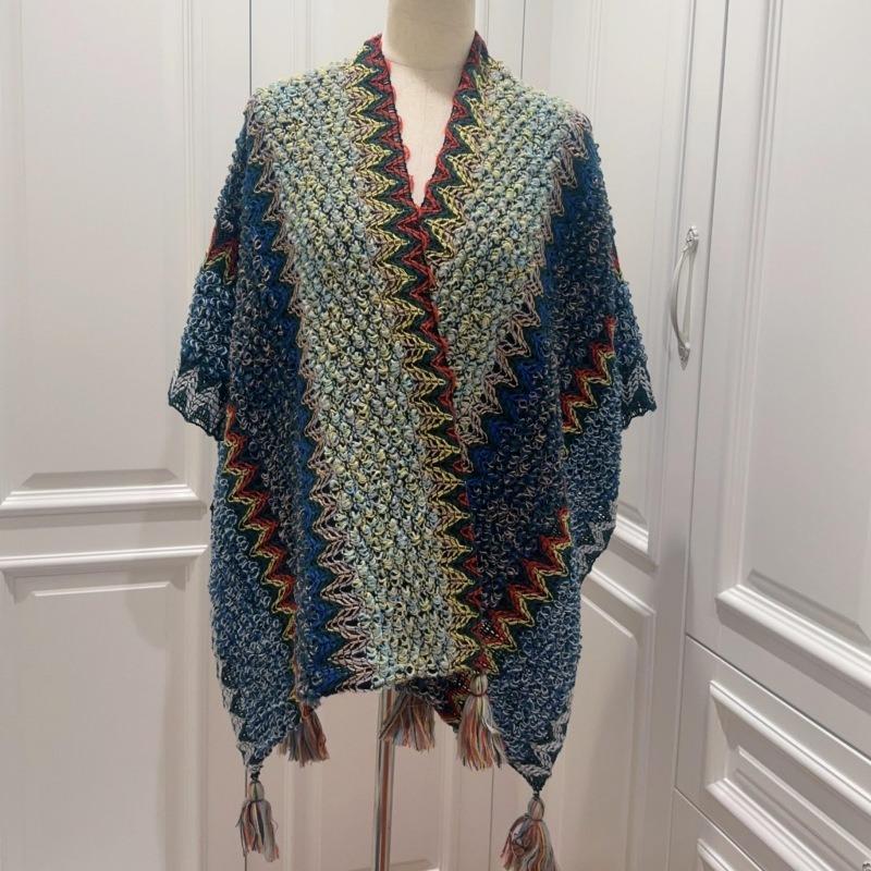 Yunnan Lijiang Mohair Shawl Travel Wear Cloak Thickened Air Conditioning Room Tassel Cloak Scarf Women