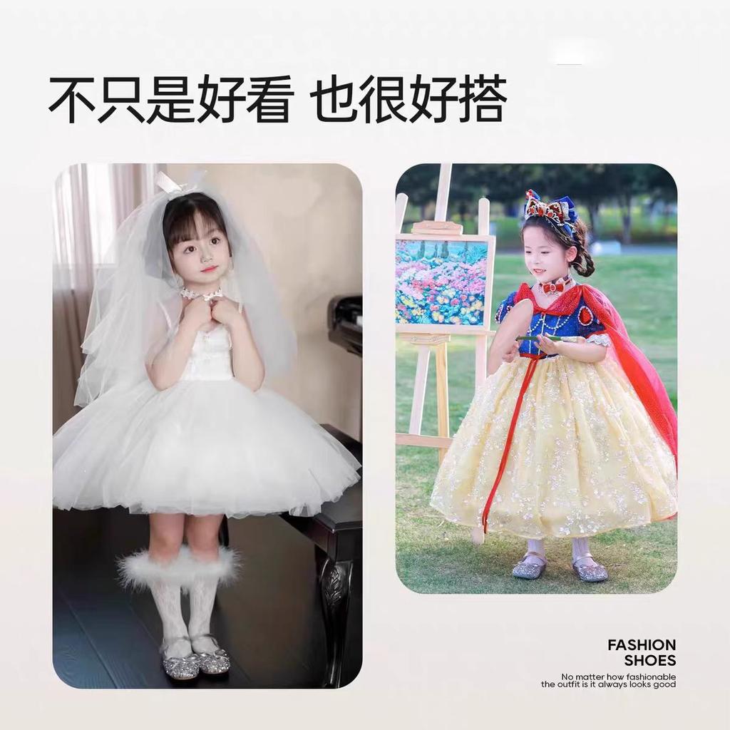 Girls crystal shoes 2025 summer new cartoon princess shoes small leather shoes children's baby soft sole little princess shoes