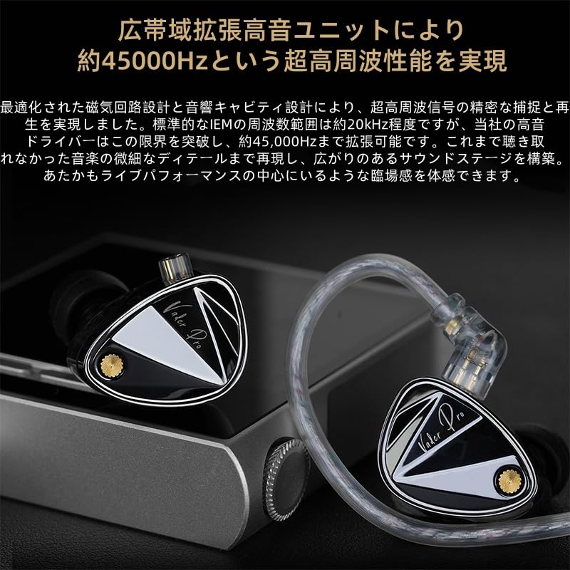 Yinyoo KZ Vader Pro Wired Earphones, 3DD In-Ear Monitors, with 3 Dynamic Drivers, Professional Built-in Filters, Customizable Sound Quality, Magnetic