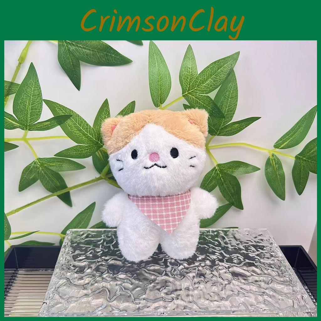Plush Animal Charming Keychain Lovely Cartoon Cat Figurine Cozy Bag Pendant Children For