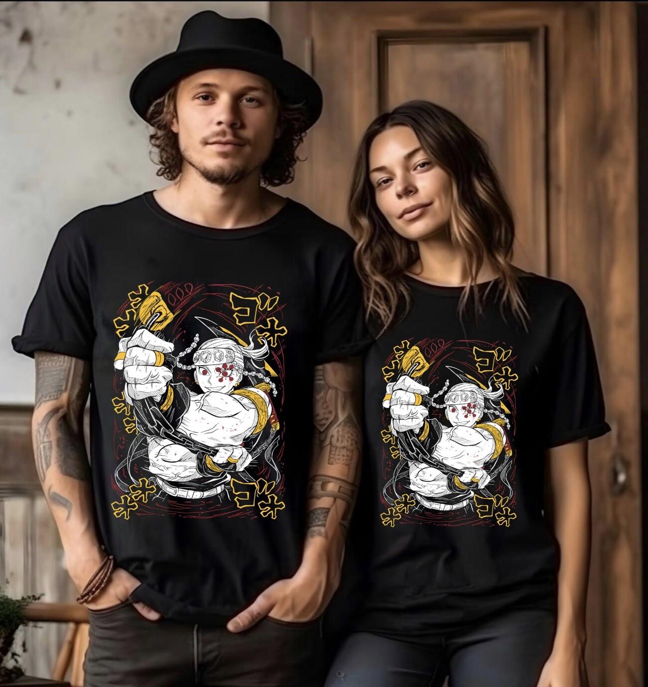 Tengen Uzui T-Shirt Mens Womens Tees Top Demon Slayer Kimetsu No Yaiba Hashira, Demon Slayer KIMETSU 3XL