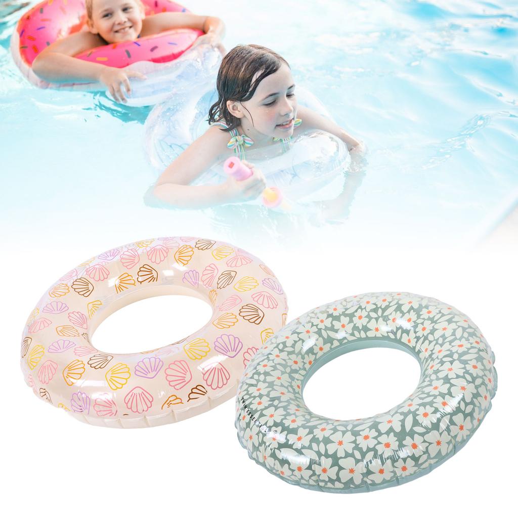 Inflatable Pool 35 Inch Tube PVC Flotation Pool Swim Tube for Beach Swimming Party Vacation Pool Floating Tube Pool Tube Ring