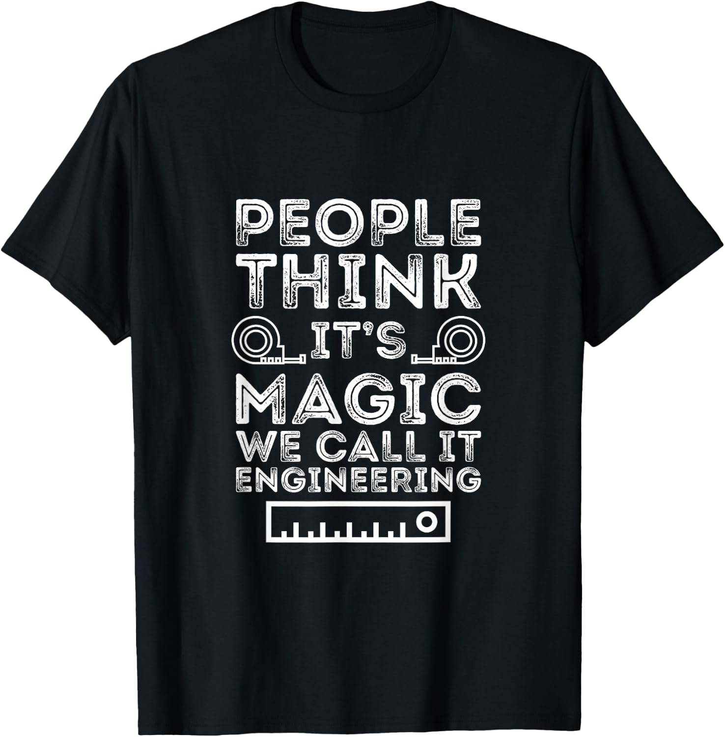 T-Shirt with German Text People think IT is Magic, we call IT Technology T-Shirt Unisex T-Shirt XXXXL
