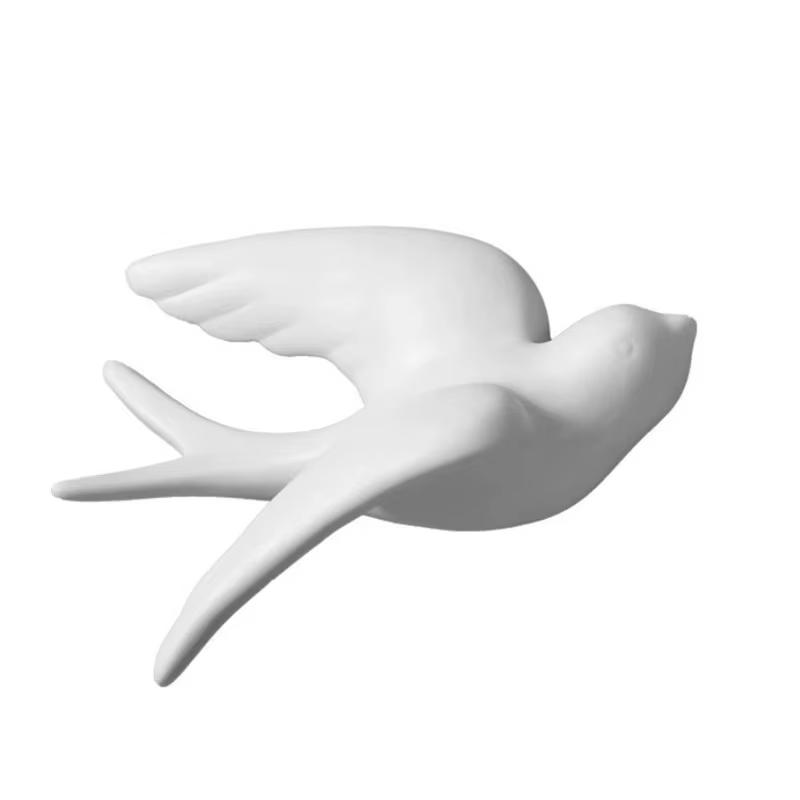 

3D Белый Керамический Декор Стены Птицы – Современные Подвесные Панно Для Гостиной И Украшения Дома L- right