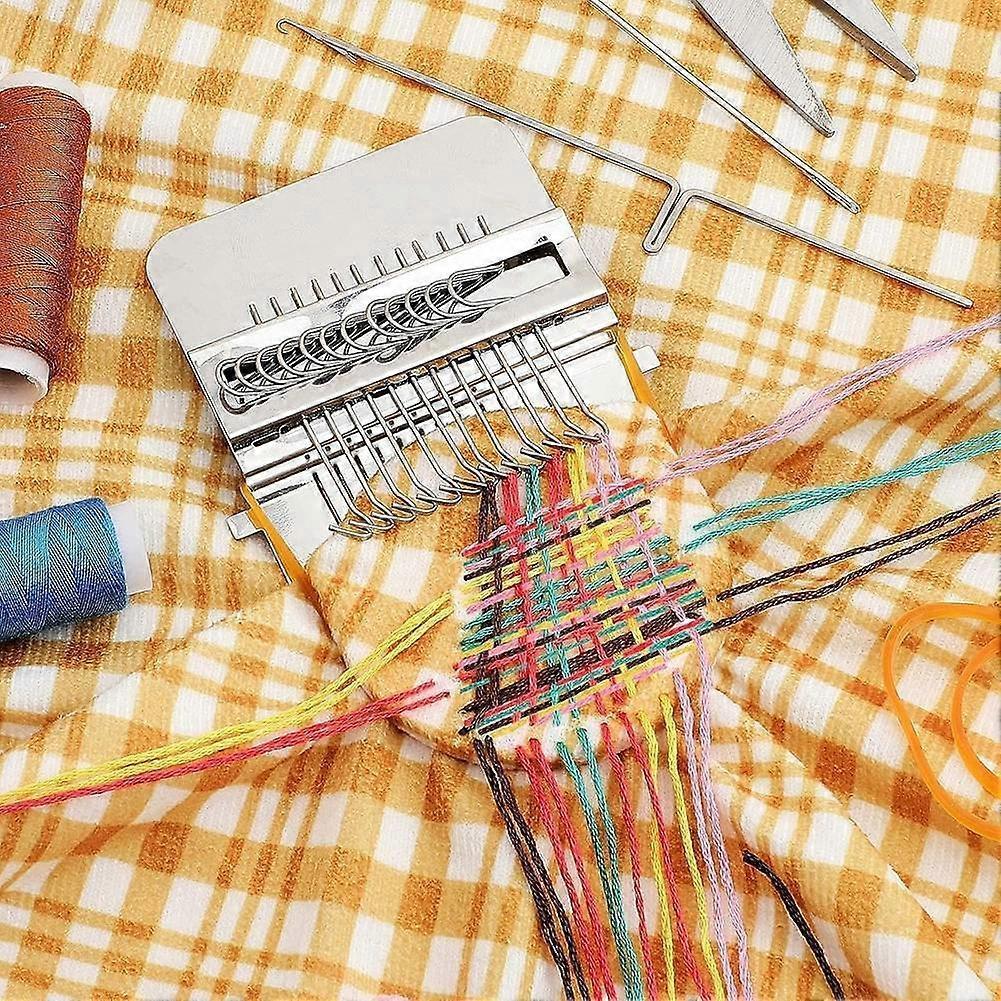 Speedweve Small Mini Darning Looms, Wooden Looms Speedweve Type Weave Tool Knit Patch Kit for DIY Crafts Mending