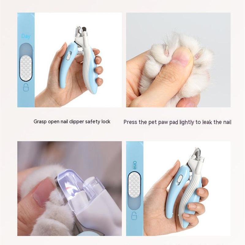 Pet Nail Clippers Dog Cat Nail Trimmer Labor-Saving Nail Clipper Convenient LED Electric Pet Nail Cutter Pet Supplies