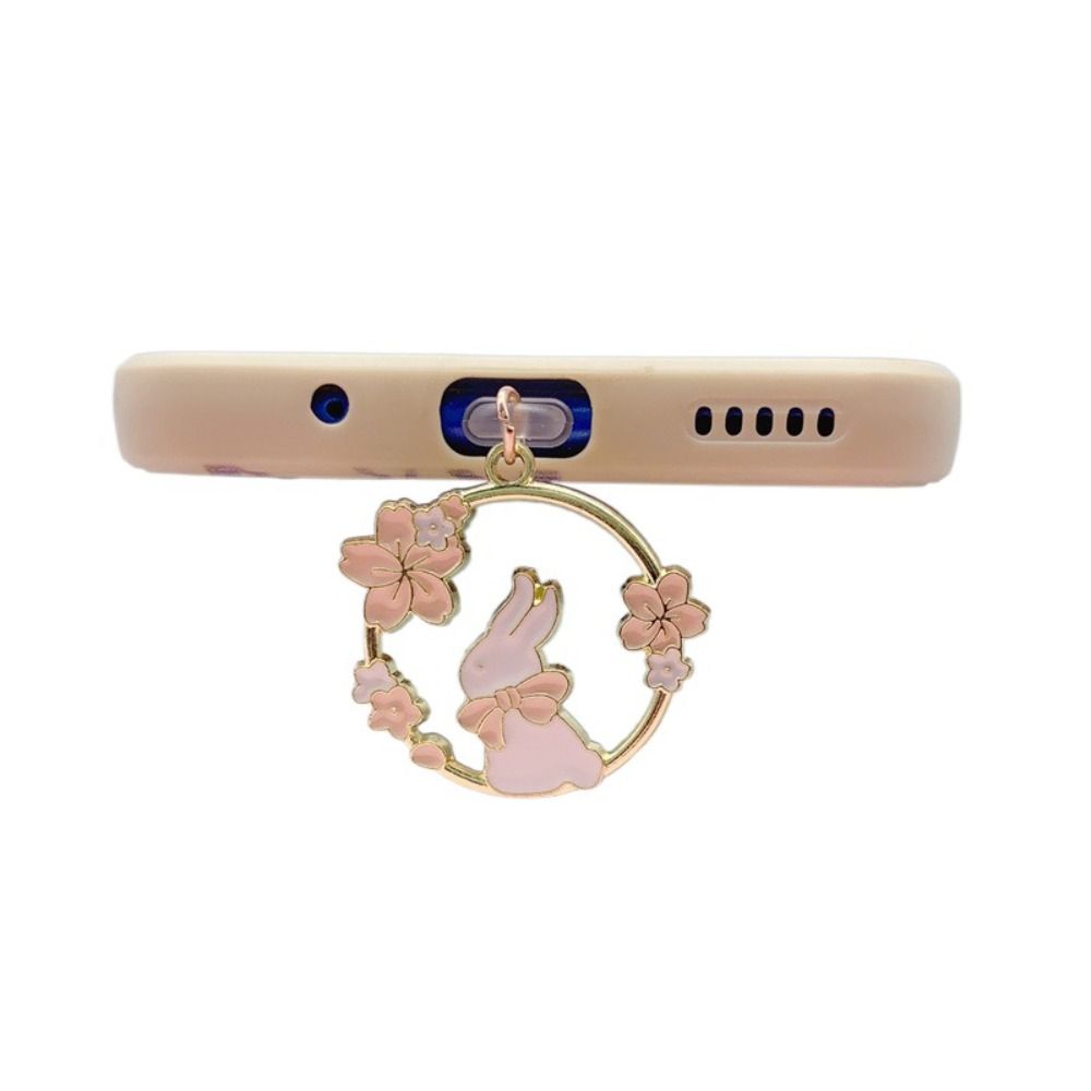 Sakura Rabbit Phone Anti Dust Cap 3.5mm Earphone Jack Type-C Anti Dust Plug  Smartphone