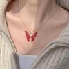 Butterfly Pendant Choker Adjustable Chain Necklace Perfect Gift for Girls Women