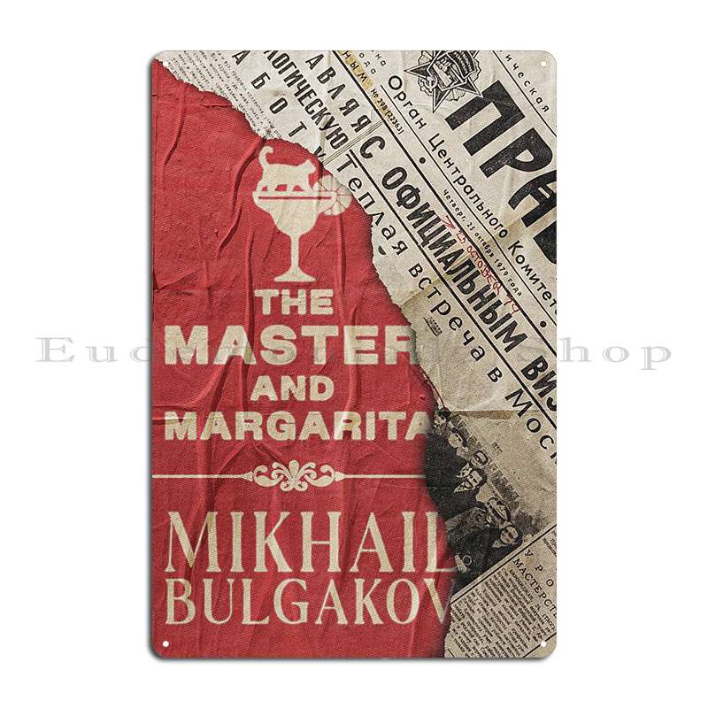 

The Master And Margarita Metal Sign Club Home Garage Designer Club Tin Sign Poster 7.9x11.8In(20x30cm)
