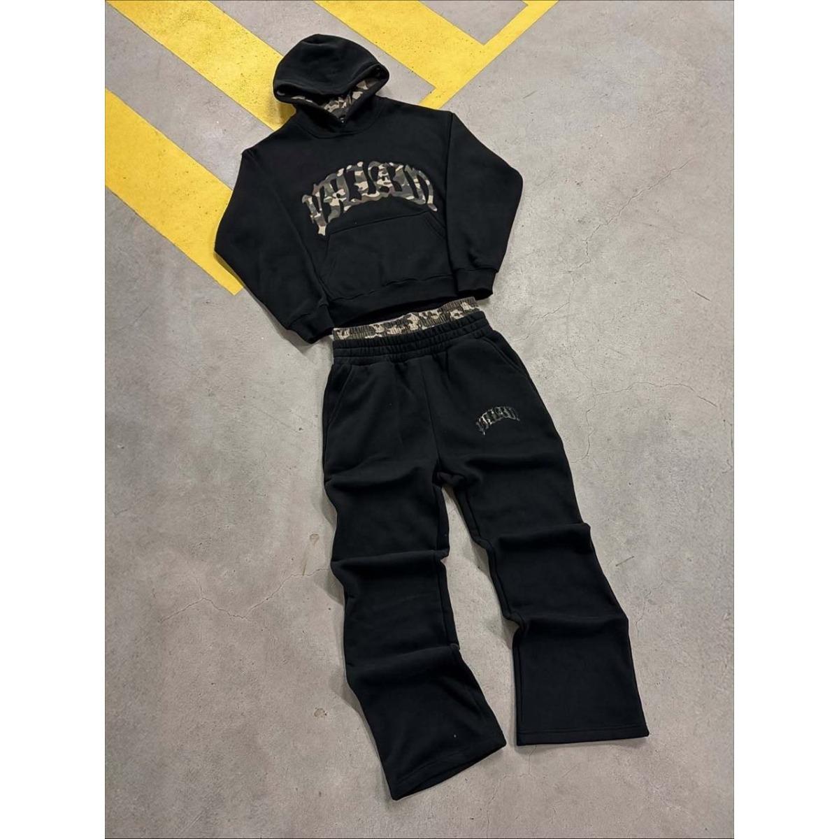 

BeatStreet Patch Embroidery 2 Piece Sets Womens Outfits Street Fashion Hip Hop Retro Two Piece Sets Womens Outfits Loose Casual Hoodie Top XL
