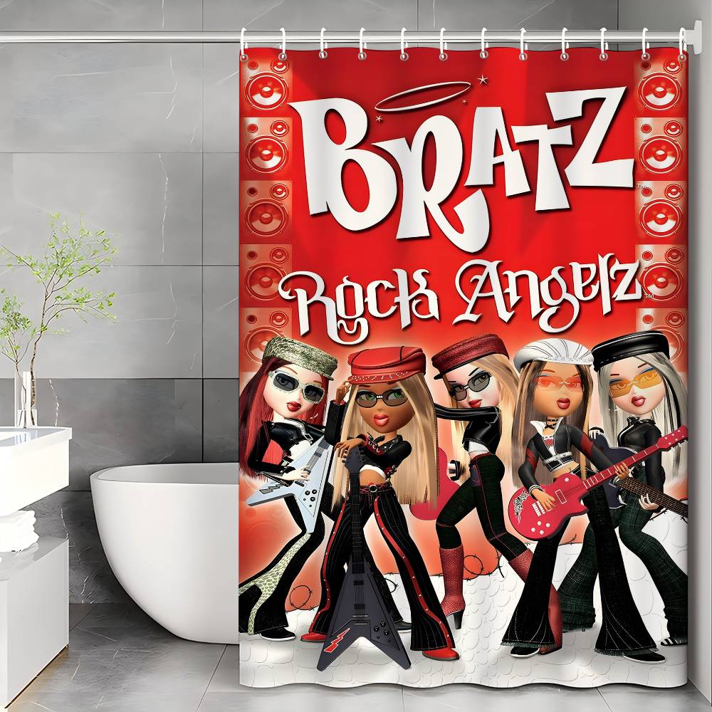 Bratz Doll Classic Shower Curtain, Bathroom Decorative Shower Curtain, Waterproof Shower Curtain With Hooks