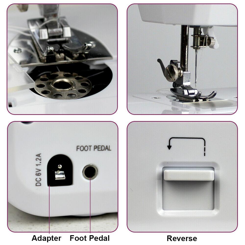 7.2W Mini Electric 12 Stitches Sewing Machine Household Multifunction Double Thread And Speed Free-Arm Crafting Mending W/ LED Light