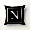 Minimalist Letter Pillow Cover Single Alphabet Print Cushion Case Personalized Initial Decor Pillow for Home  Dorm