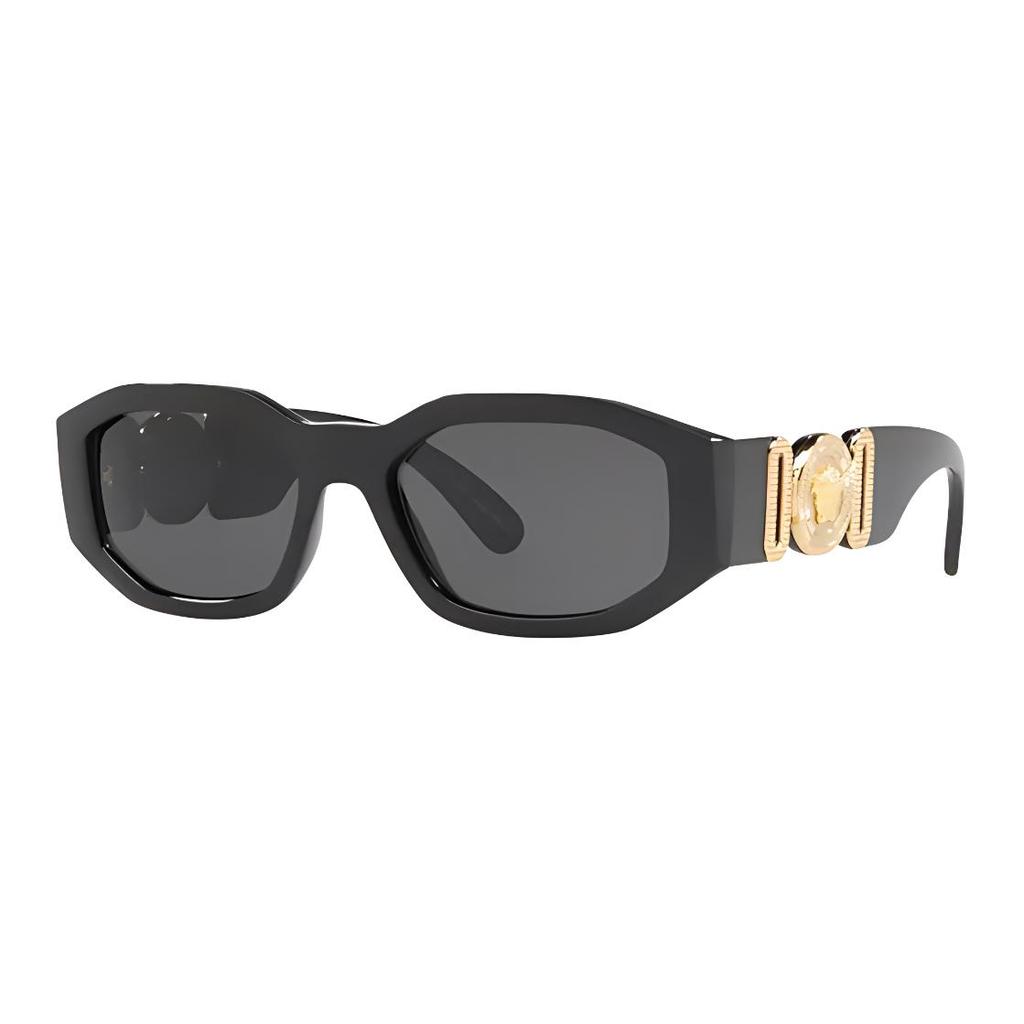 Versace Occhiali da Sole Eleganti con Montatura Irregolare Logo Unisex Occhiali da Sole Neri VE4361GB187