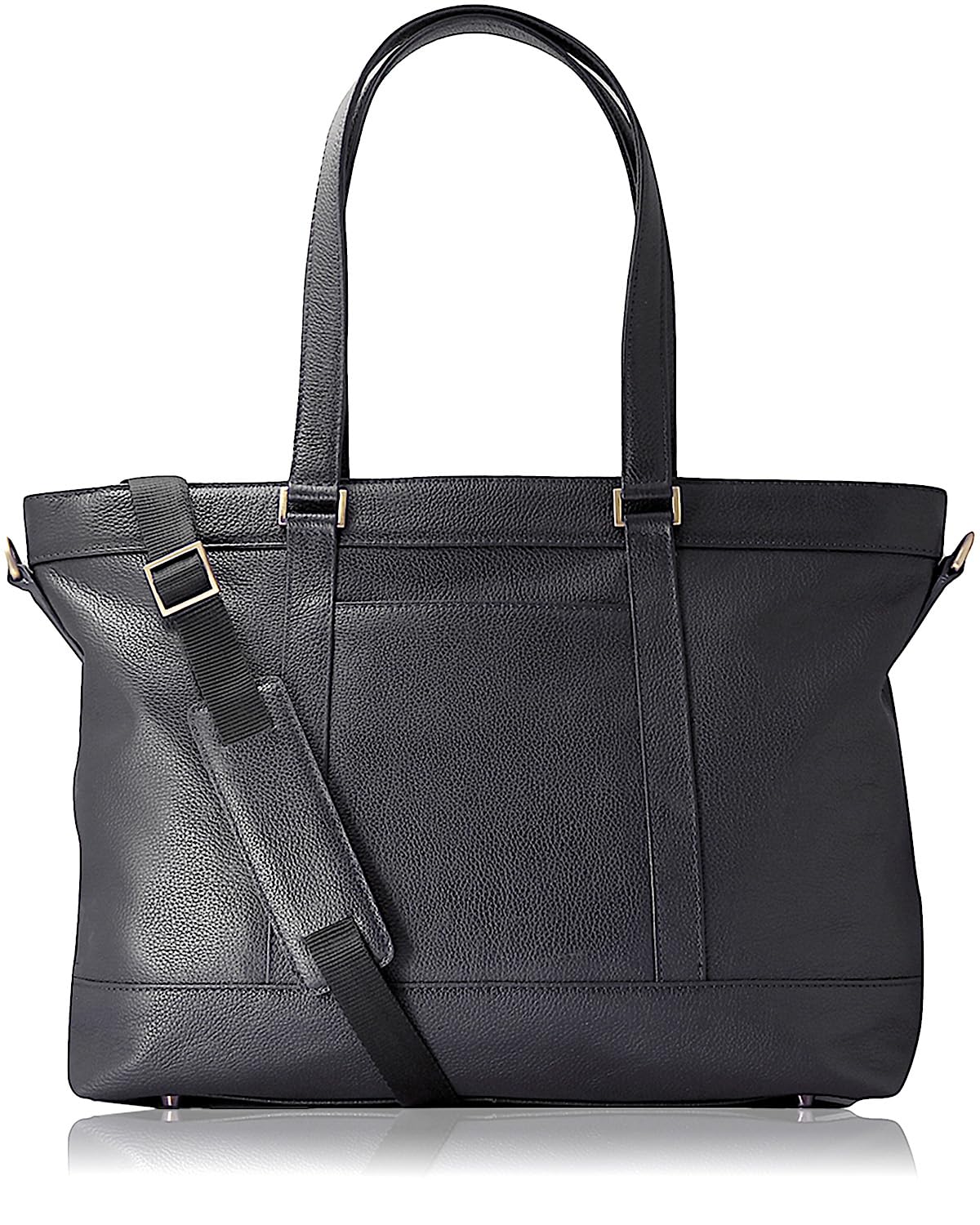 

Eledita Men s Genuine Leather Business Tote Bag, 2-Way Design, Large Capacity, B4 Size, BTB03 (Black)