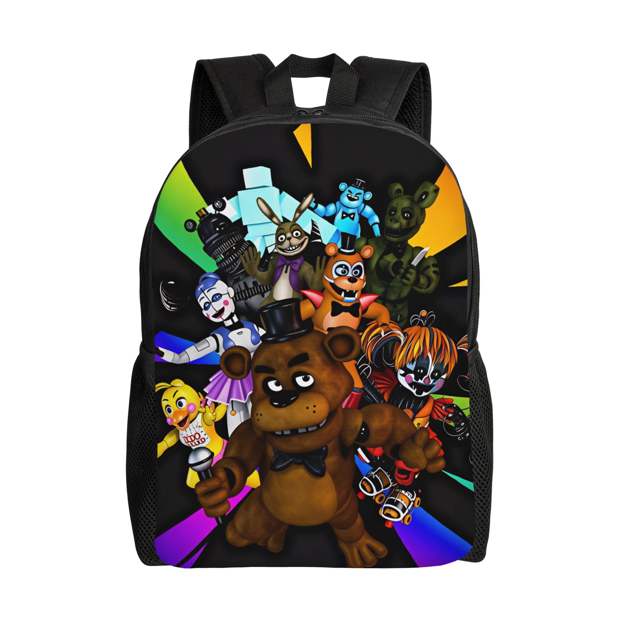 FNAF Horror Game Rugzak Jeugd Print Rugzakken Polyester Streetwear Middelbare School Tassen Universiteit Designer Rugzak as picture