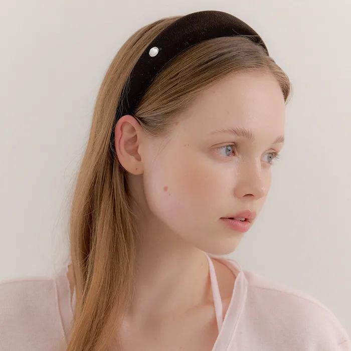 Twinkle velvet Cubic Hairband(2color)