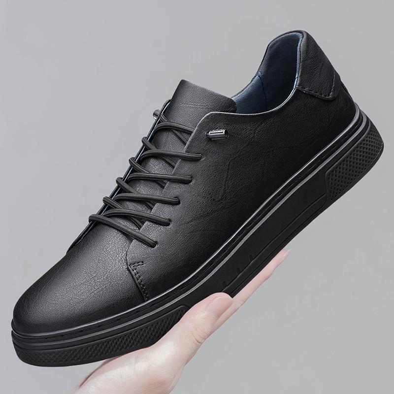 Men's Shoes 2026 Genuine Leather Designer Casual Shoes Italian Luxury Brand Comfy Sneakers Men Skateboard Shoes Tenis Masculino