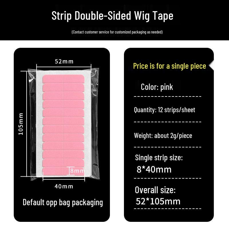 Invisible Waterproof Wig Glue Tape - Transparent, Sweatproof, Traceless, High Viscosity Adhesive
