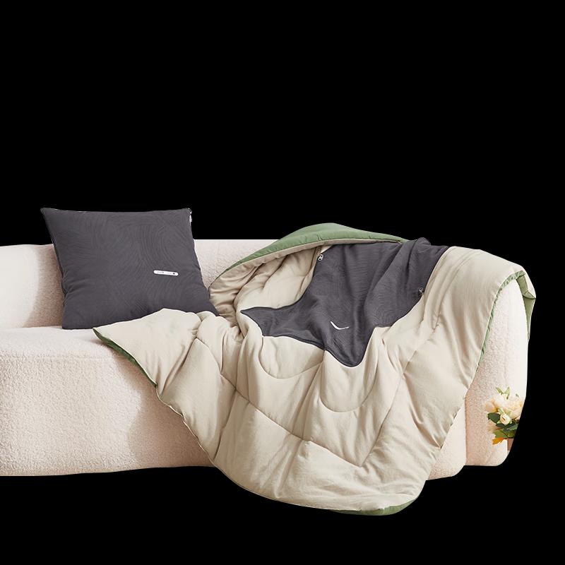 

Sand Washed Jacquard Denim Blue Pillow Quilt