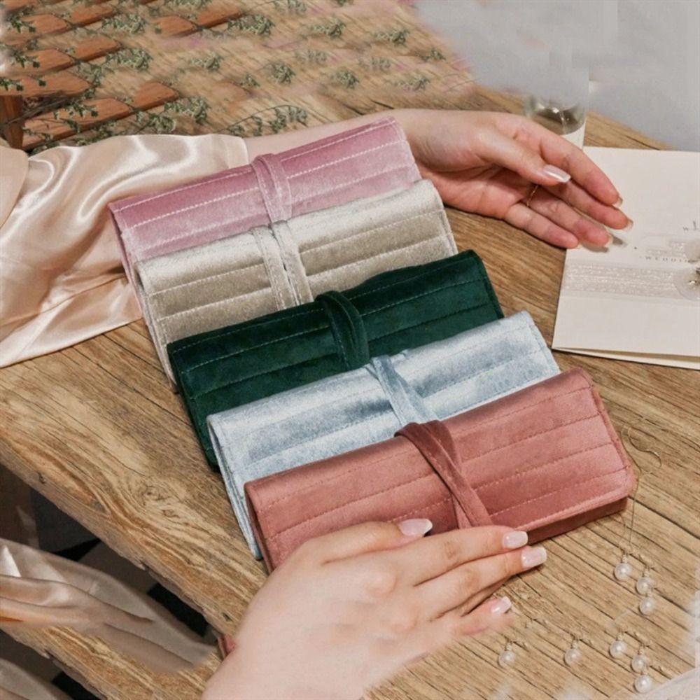 Ohrringe Schmuck Aufbewahrungstasche Armband Halskette Samt Schmuckhalter Urlaub