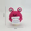 Funny Positive Crochet Cow Doll Desktop Ornament Handmade Cheer Emotional Support Positive Cow with Card Home Party Decoration