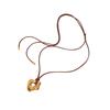 Sophisticated Stainless Steel Waterproof Irregular Geometric Metal Wax Rope Necklace Accessory Fashionable Jewelry Gift