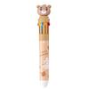 Little Bear 10-Color Press-Type Ballpoint Pen for Students and Journaling