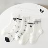 Summer Socks Girls Mesh Socks 5 Pairs Baby Socks Summer Cotton Socks Thin Mesh Sock 1-12T Children's Crew Socks Solid Color