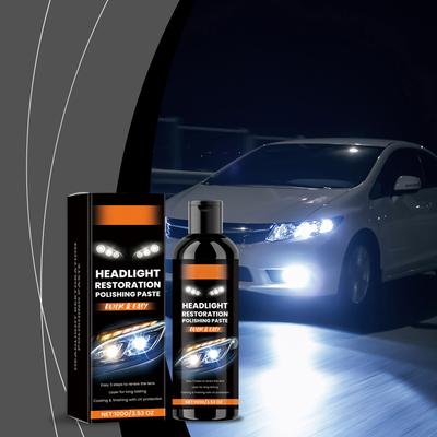 Autoscheinwerfer-Polierpaste, Für die Pflege von Autoscheinwerfern, Aufhellung, Reinigung von Flecken, Entfernung von Vergilbung, Polieren und Restaurierung.