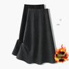 Damen Wollrock mit hoher Taille in A-Linie - Bequemer Fall, Mittellang, Frühjahr/Herbst 2025 Kollektion