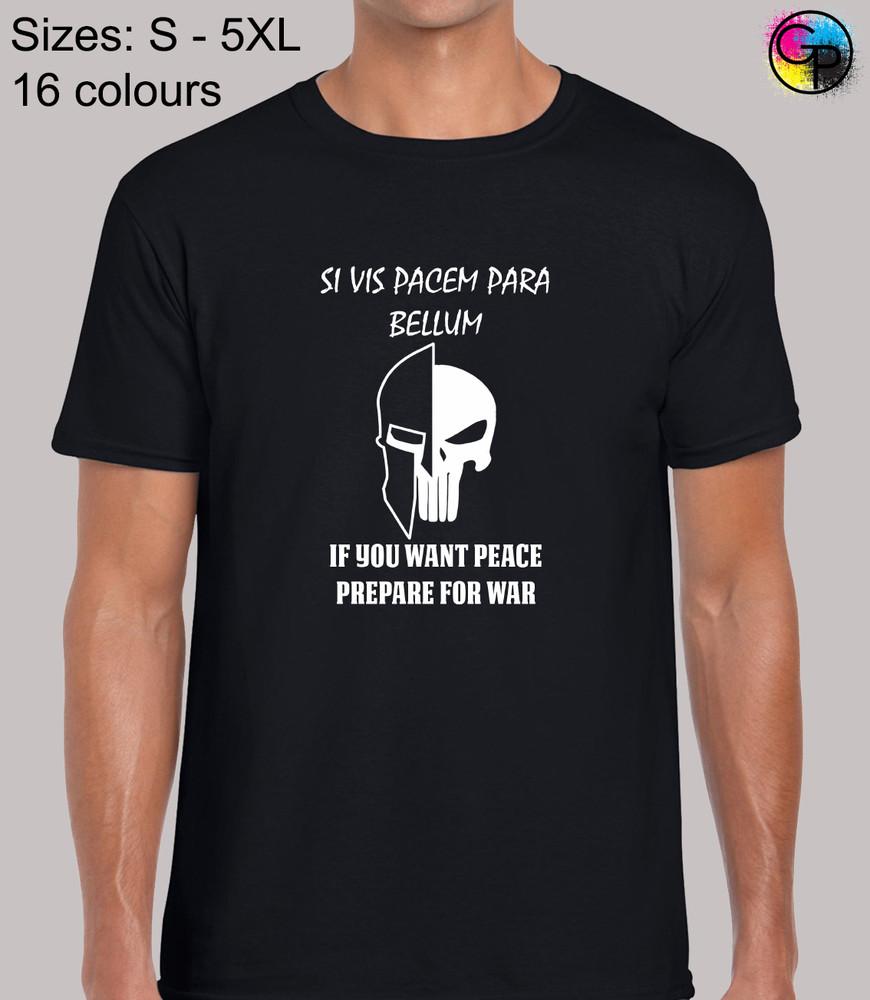 

Si Vis Pacem Para Bellum Cool Novelty Regular Fit T-Shirt Top TShirt Tee for Men L