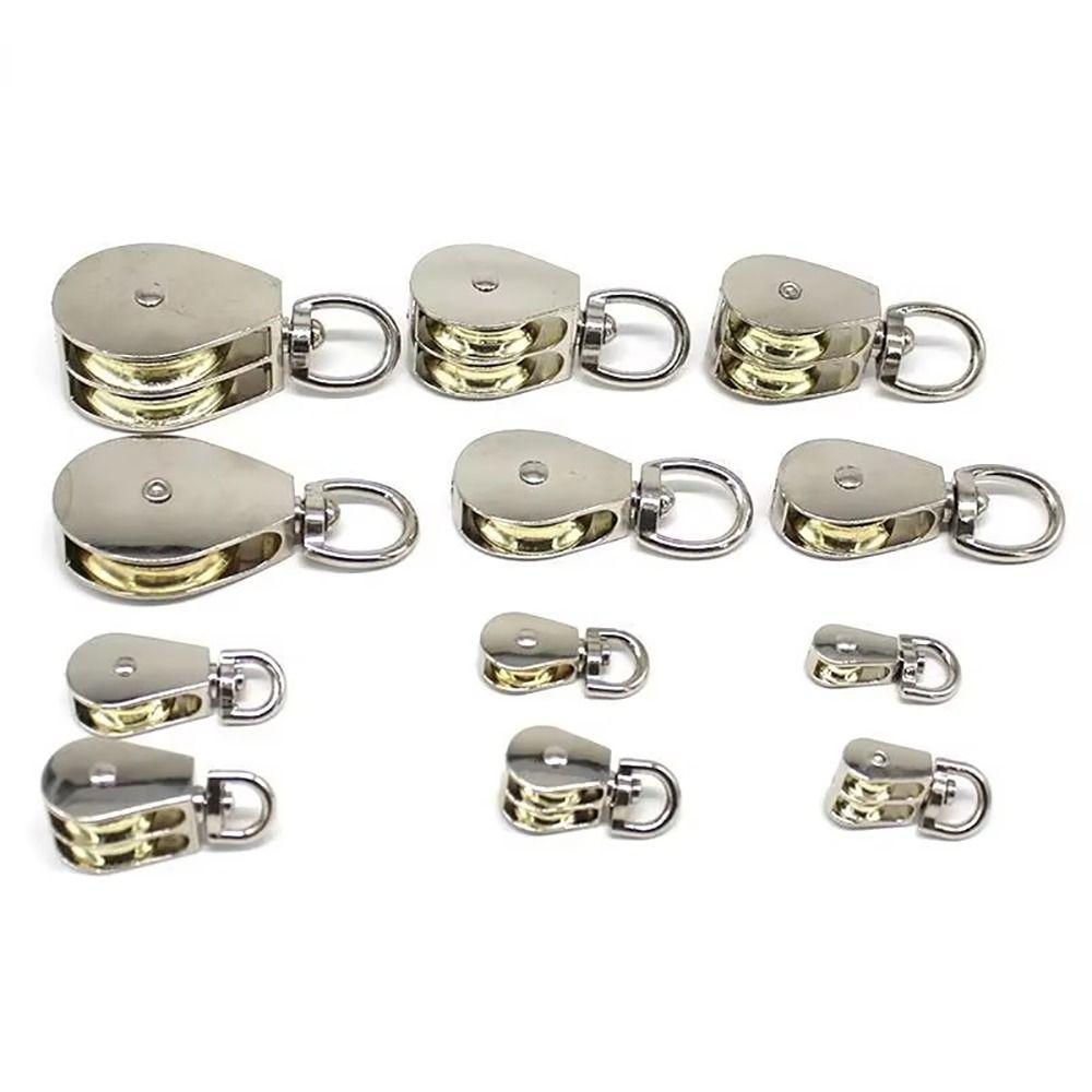 1Pcs 43/58/86mm Messenger Pulley Mini Metal Sheave Durable Moving Pulley  Tackle Lifting