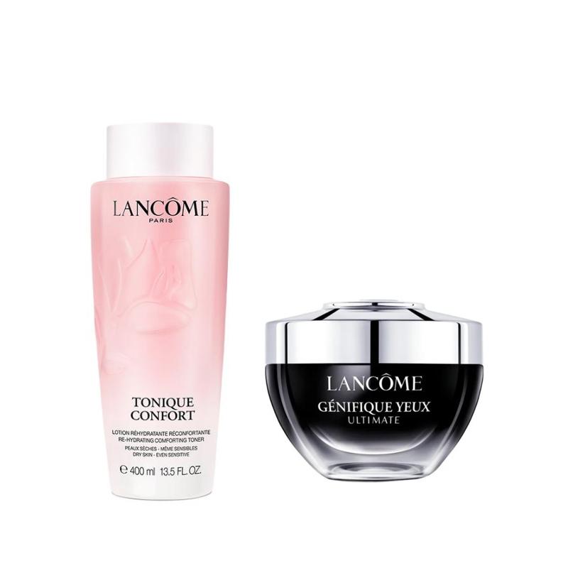 Lancôme Moisturizing Powder Eye Cream Skin Care Set Moisturizing and Hydrating 400ml+20ml розовый