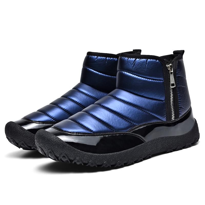 Men's Waterproof Snow Boots In Autumn and Winter Anti Slip and Warm Outdoor with Velvet Warmth and Anti Slip Snow Boots