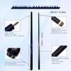 OKHEALING Jointed Carbon Fiber Pool Cue Stick with Tip 58-inch 19-20oz 1/2 12.4mm (Blue)