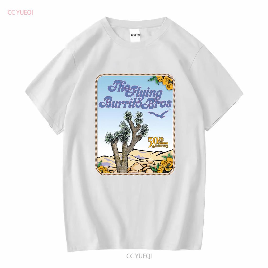 The Flying Burrito Brothers Band Poster T Shirt Cotton For  vintage Washed Stylish Soft Comfortable Casual Slightly fashion