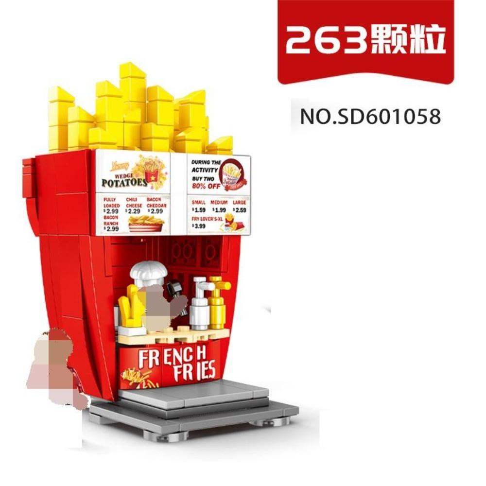 

SEMBO Blocks New Street Mini Shop Coffee Building Bricks for Children Toy Hamburger Store Kids Toys Brinquedos Girls Boy Gifts