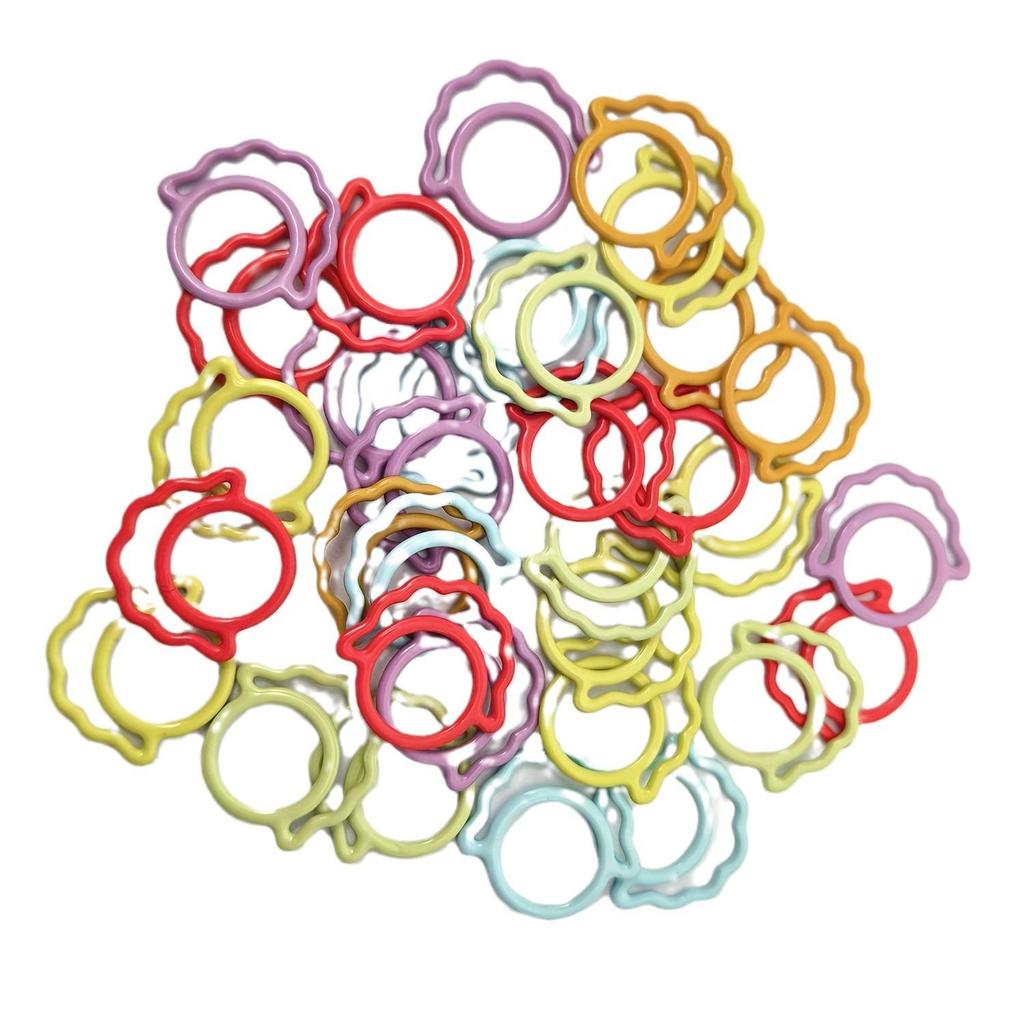 Mickey & Flower Metal Spiral Stitch Markers Set for Knitting