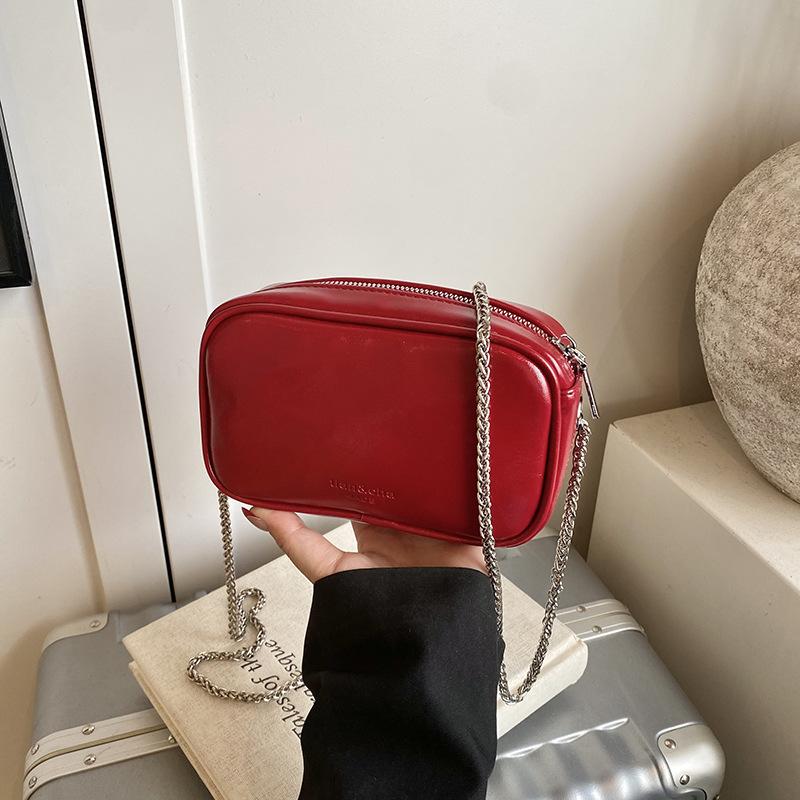 Niche Simple Women's Small Bag 2025 Summer New Small Square Bag Versatile Chain Shoulder Messenger Bag